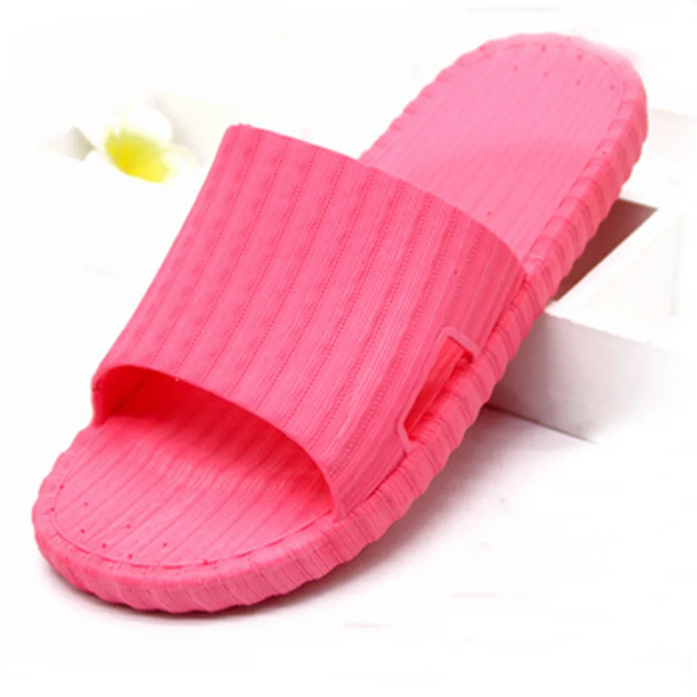 

New Arrival Women's Fashion Candy Color Indoor Slippers Lightweight Solid PVC Home Non-slip Shower Slippers