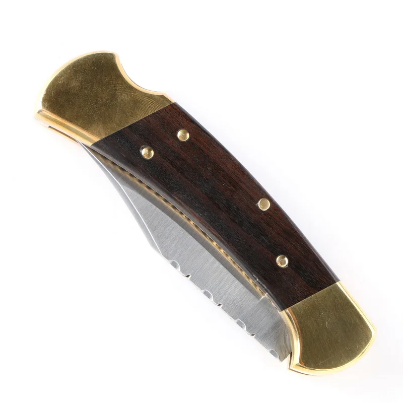 LOVOCOO# b. U. C. K 112 латунь+ деревянная ручка 440C Лезвие Складной Фруктовый нож охотничий Карманный Открытый EDC инструмент универсальный нож