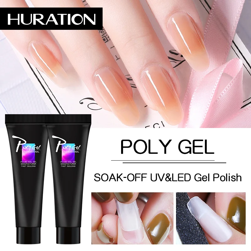 Huration новые строитель продукты 9 Цвета Polygel гель для ногтей пальцев Жесткий Желе
