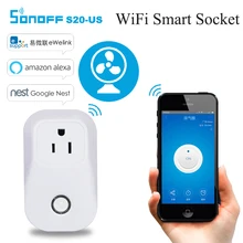 Sonoff S20 US Smart WiFi Wireless Timing Socket 10A 2200W Power Supply US Plug IOS Android Remote Control for Home Appliance