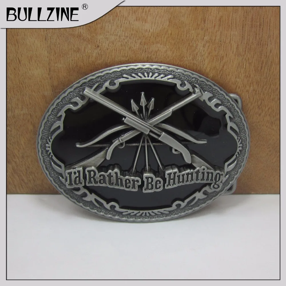 

The Bullzine Gun belt buckle with pewter finish FP-03059 suitable for 4cm width belt