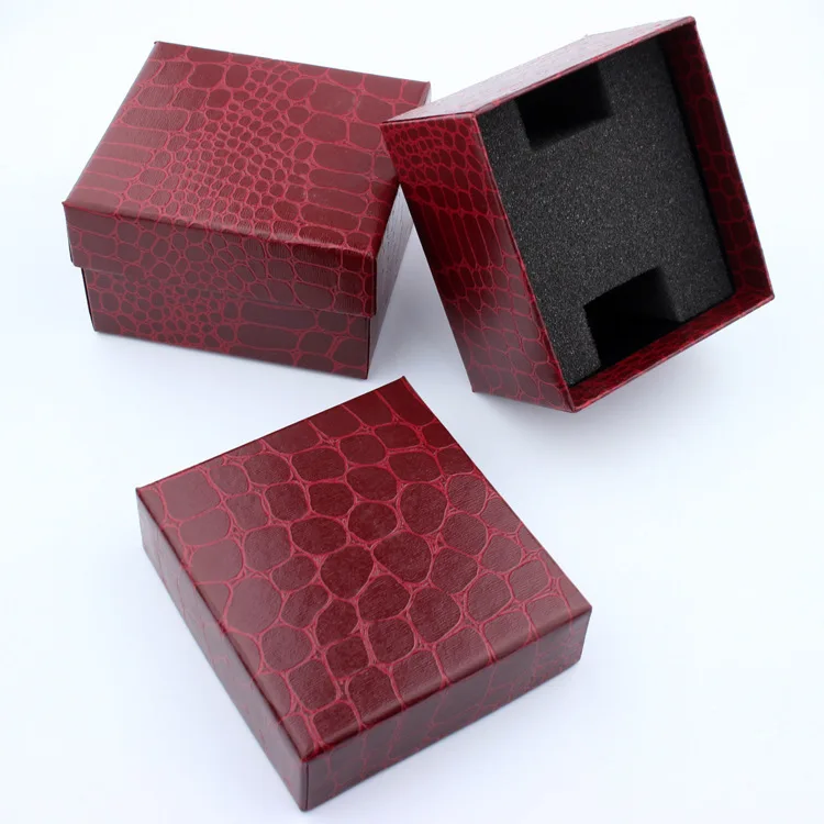 

New Exquisite Simulation Leather Watch Box Simple Elegant Jewelry Gift Box Bracelet Bangle Jewelry Watch Box
