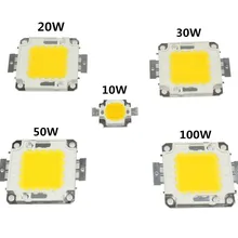 Теплый белый 10 Вт 20 Вт 30 Вт 50 Вт 100 Вт Светодиодный светильник чип DC 12 В 36 В COB Интегрированный Светодиодный чип DIY прожекторная софитная лампа
