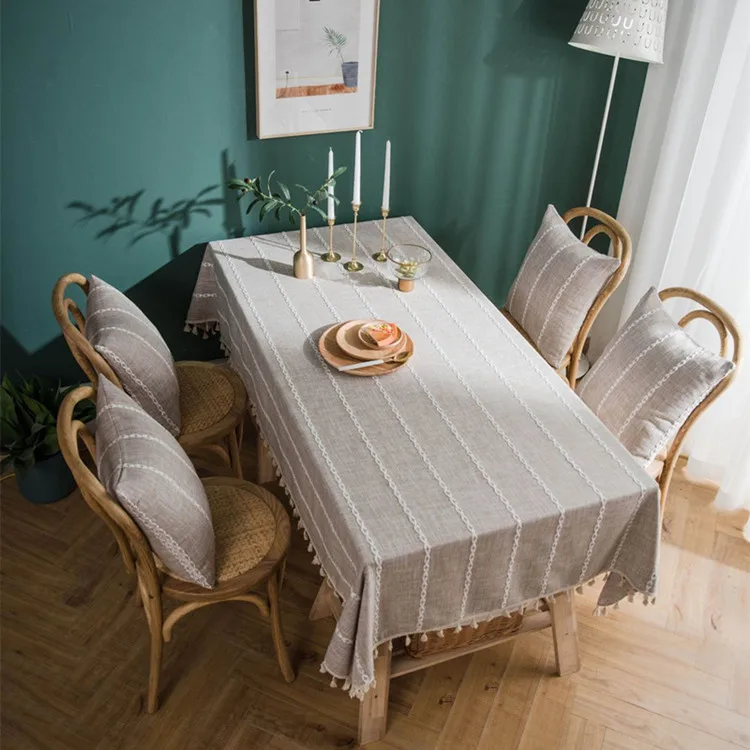 Полосатая скатерть с кисточками Tafel Hoes Nappe непроницаемая Linge De скатерть для обеденного стола декор для кухни Mantel Mesa