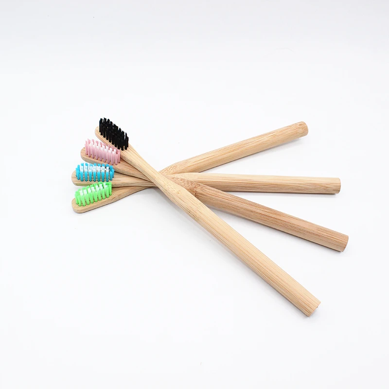 Escova de Dentes Fibra de Madeira Lidar com Baixo Bambu Cerdas Duras Tandenborstel Carbono Ambientalmente Livre Logotipo Personalizado 500 Pçs 4 baixo carbono ambientalmente escova de dentes livre logotipo personalizado