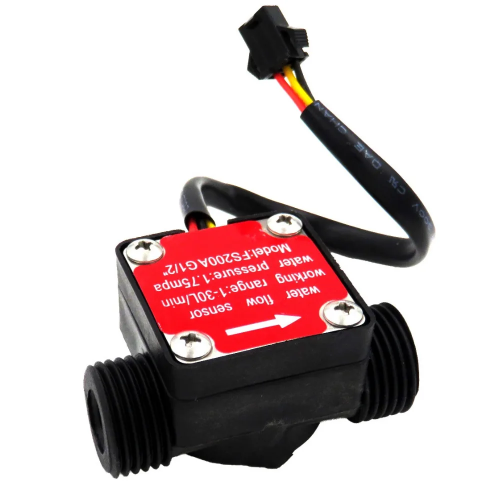 

G1/2" 0.5 INCH DN15 Hall Turbine Water Flow sensor industry meter 1-30L/Min