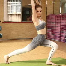 Women Yoga Bra Sports Pants Elastic Wicking Force Exercise Tights Female Fitness Running 2 pieces Vest Trousers Slim Leggings