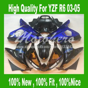 

Pre_drilled100%NEW YZF R6 ABS fairing for Yamaha YZFR6 2003 2004 2005 YZF-R6 YZF R6 03 04 05 motorcycle fairing parts blue black