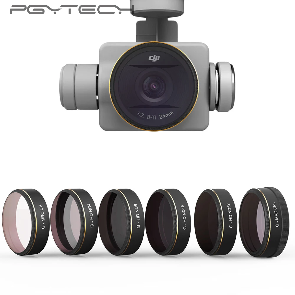 PGYTECH DJI Phantom 4 PRO Lens filter 6pcs/set UV/CPL/ND4/8/16/32 Graduated HD Lens Filters for Phantom 4 PRO Drone Accessories