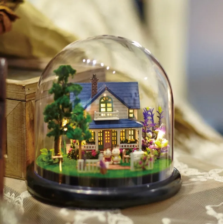 Forest Building Glass Ball DIY 3D Dollhouse