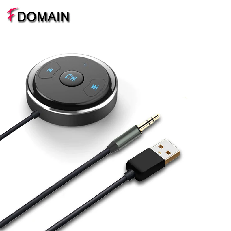 FDOMAIN auto 3.5mm jack AUX bluetooth adapter hands free car kit audio receiver support siri and other mobile voice assistant