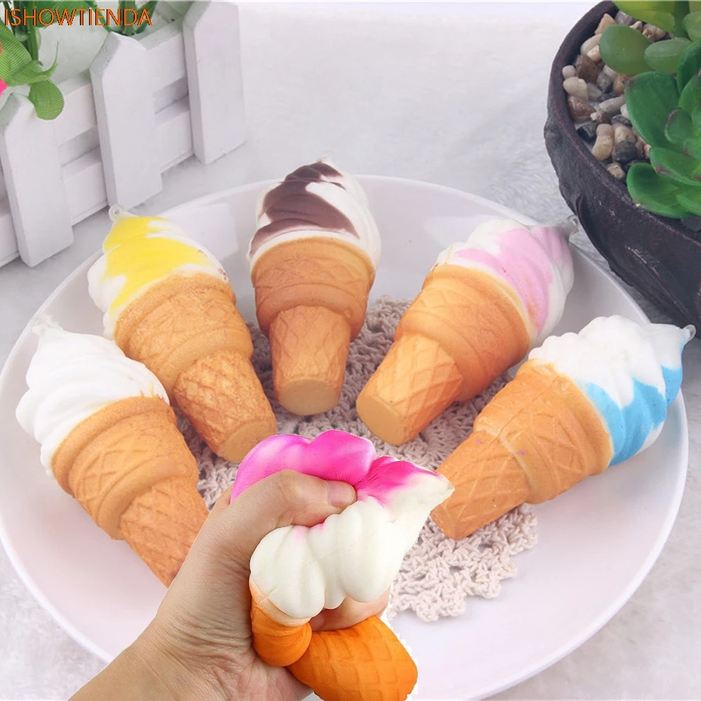 

10cm PUIce Cream Simulation Cake Slow Rising Cellphone Straps Bread Toys Squeeze Toy Stress Relief Squishy Drop Shipping