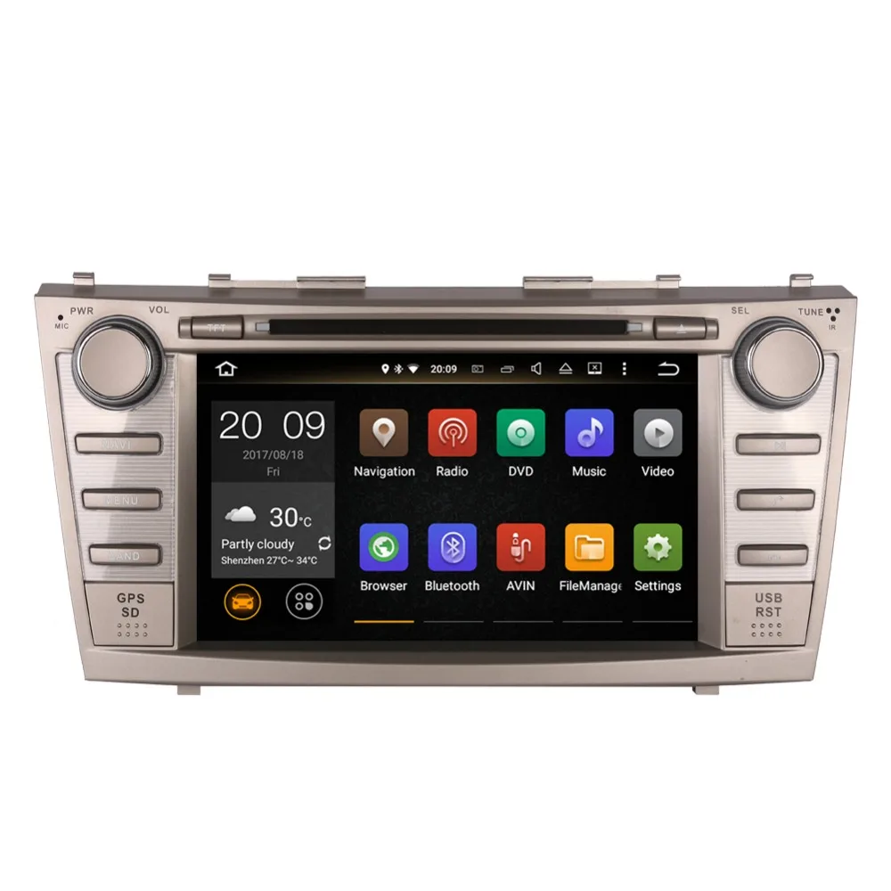 Perfect Android 7.1/8.0 Octa Core 4GB RAM Car GPS Navigation DVD Multimedia Player For Toyota Camry 2007-2011 Radio Stereo Head Unit 5