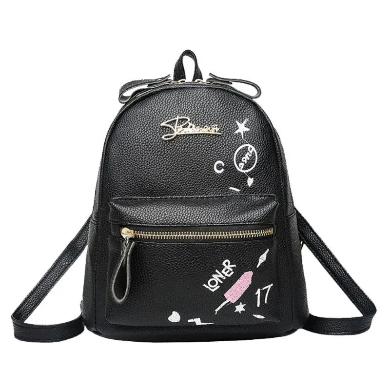 

Female Soft PU Leather Mini Backpacks Women Fashion Small Travel Bags for Students Fuzzy Ball Pendant Shoulder Schoolbags