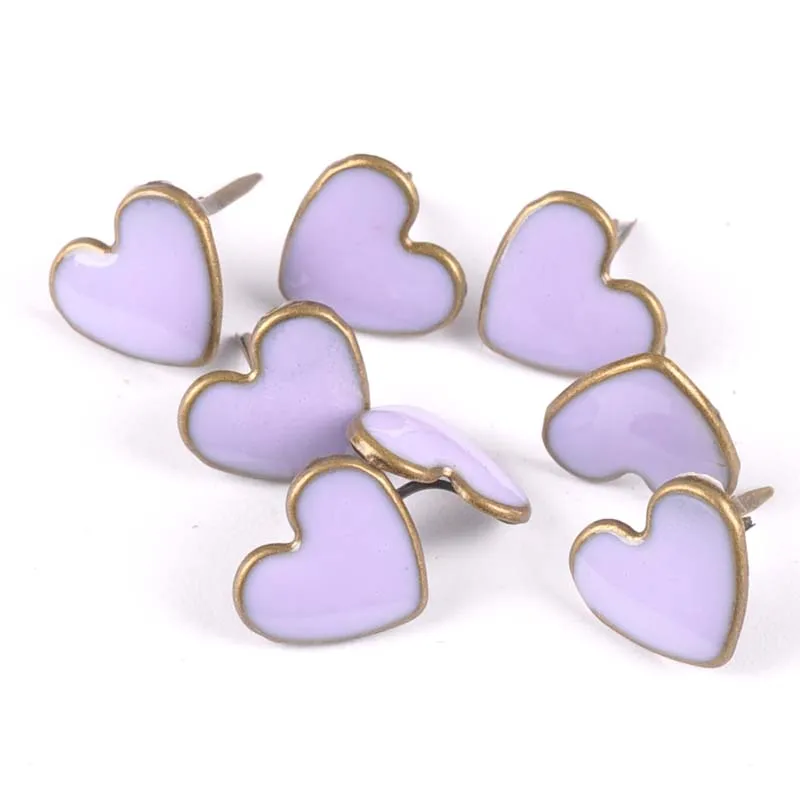 15PCs mix enamel Bronze Heart Diy Brads Scrapbooking Embellishment Fastener Brad Metal Crafts Decoration 16x14x14mm cp2268 metal brads scrapbooking decoration