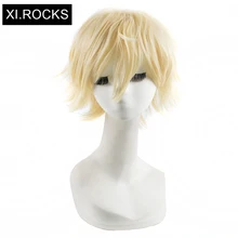 Xi. Rocks short brown cosplay wigs for women Curly Blonde Wig Heat Resistant Costume Wigs Natural Fake Synthetic Hair Xi. Rocks short brown cosplay wigs for women Curly Blonde Wig Heat Resistant Costume Wigs Natural Fake Synthetic Hair