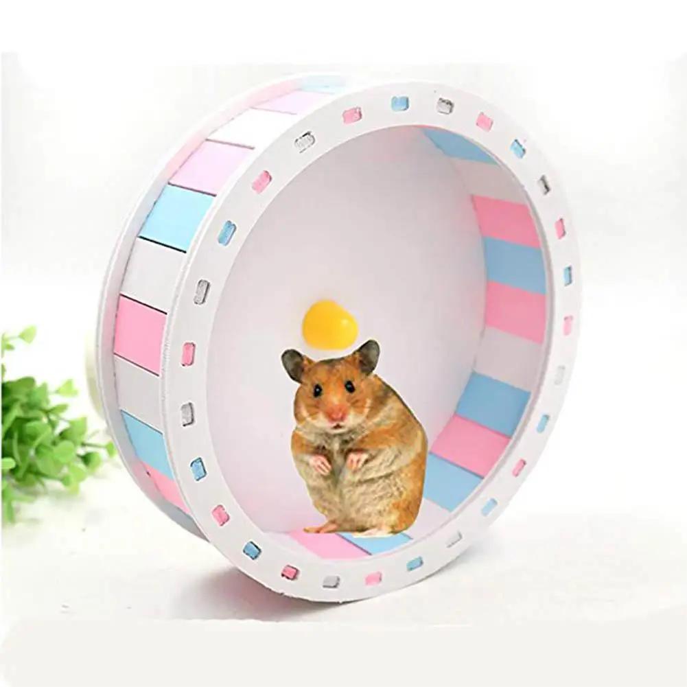 

TPFOCUS DIY Silent Bright Colors Pet Exercise Running Wheel Toy for Golden Hamster Small Pets Toy Accessories
