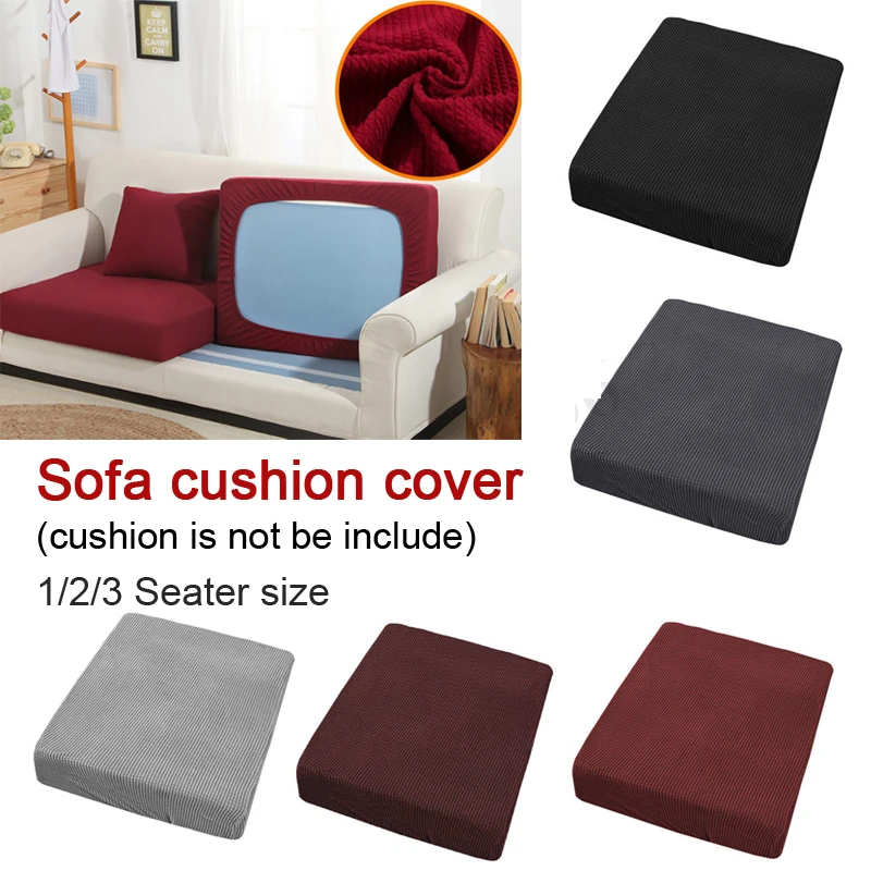 Jacquard Polyester Spandex Cushion Cover Fabric Slip Covers Polyester Spandex Cushion Cover
