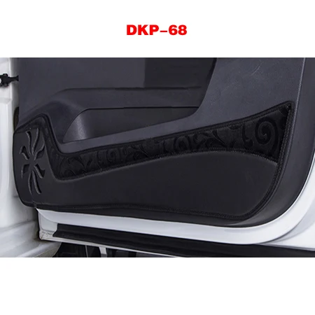 Розовый Teana Duke Sylphy sentra Tiida Pulsar Qashqai X-Trail Rogue Lannia муранская Терра ногами кожа двери автомобиля анти-кик коврик коврики - Название цвета: Розовый