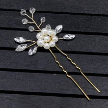 Заколки для волос Шарм ручной работы вуаль невесты аксессуары для волос элегантные свадебные хрустальные жемчужные цветы цвет случайный отправленный