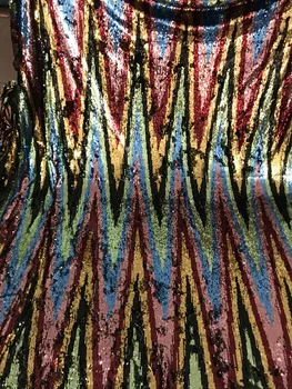 

5 yards sparkling sequins on Elastic mesh embroidery lace fabric wedding/party/evening dress lace fabric