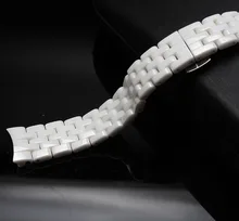 16mm watches accessories a1477 watchbands white Ceramic Strap Bracelets ladys wristwatches strap bracelets curved end bright