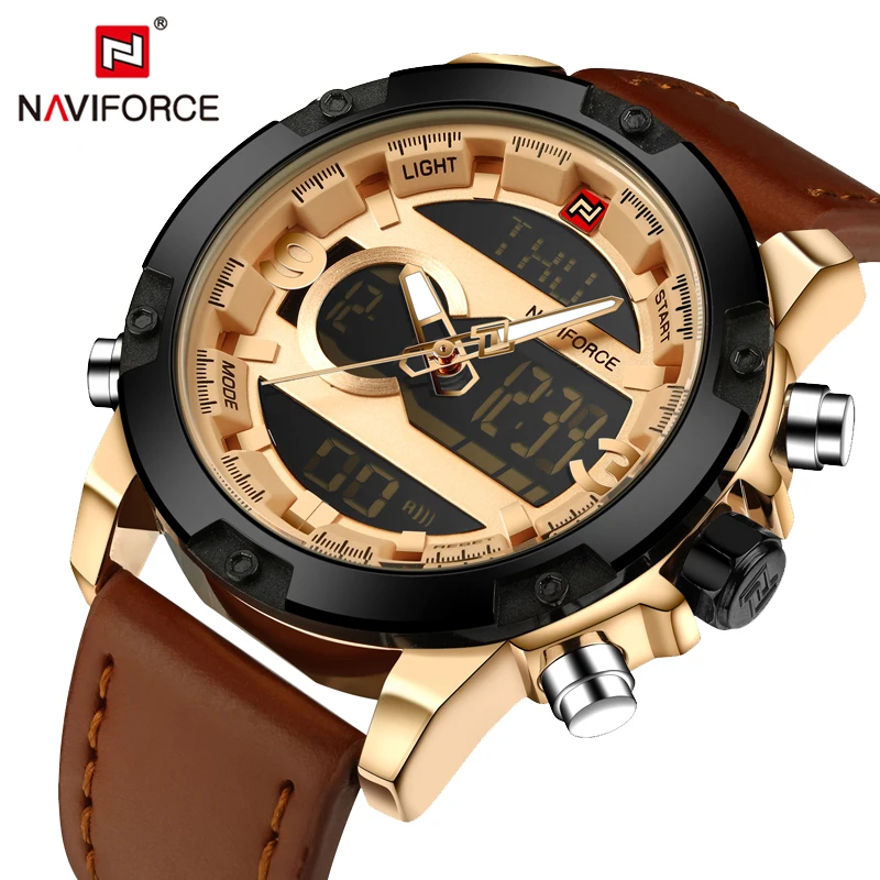 Top Luxury Brand NAVIFORCE Men Sport Watches Men's Quartz LED Analog Clock Man Military Waterproof Wrist Watch relogio masculino цена Top Luxury Brand NAVIFORCE Men Sport Watches Men's Quartz LED Analog Clock Man Military Waterproof Wrist Watch relogio masculino цены онлайн