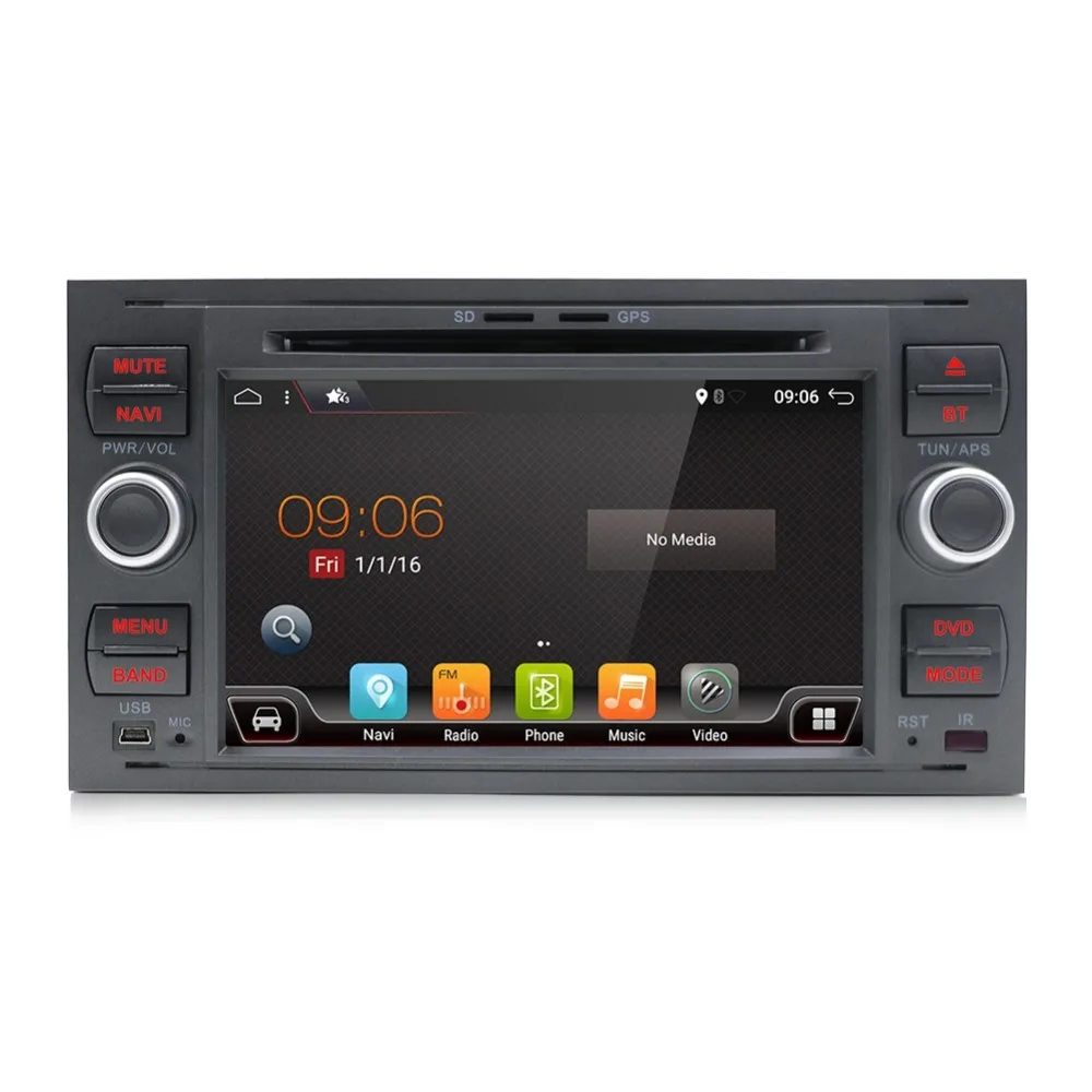 Top Octa Cores 2 din car radio cassette player Android 9.0 For Ford Focus 2 Mondeo S C Max Fiesta Galaxy Connect With Camera,Canbus 3