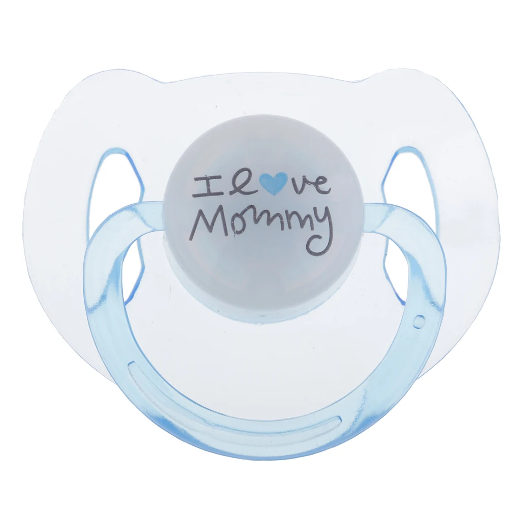 ABS  Dummy Pacifier Reborn Magnetic Pacifier Dummy Toy Baby Doll Supplies Accessories Kids Birthday Gift Clear & Blue
