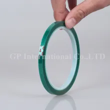 1х 20 мм* 33 м* 0,06 мм высокотемпературная устойчивая ПЭТ Зеленая клейкая лента для прилипающая пудра покрытие PCB покрытие экранирование