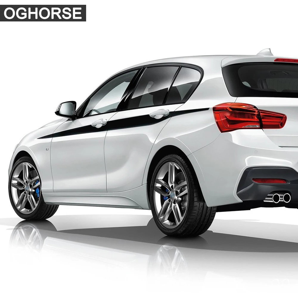 Дверная боковая полоса украшение на талию виниловая модель для BMW 1 серии F20 F21 118i