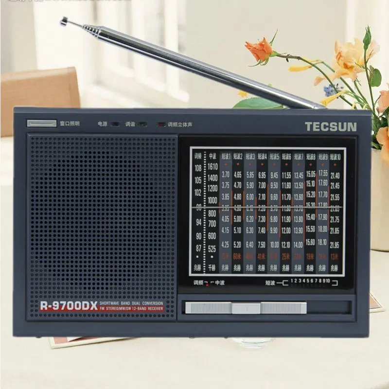 Tecsun R9700DX R-9700DX SW/MW/FM стерео радио Высокая чувствительность мир 12 Wi-гарантия з/мВт/fm-радиоприемник горячая распродажа