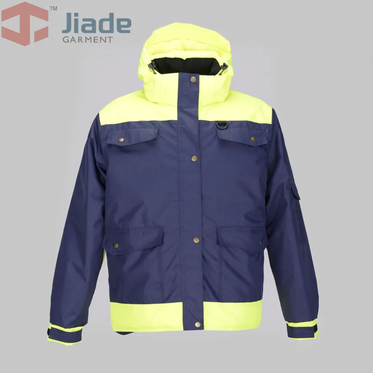 Jiade мужская зимняя куртка Рабочая куртка мужская с капюшоном мульти карман куртка водонепроницаемая зимняя куртка - Цвет: Navy