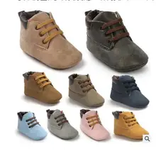 Brand Winter PU Outdoor suede Leather font b Baby b font moccasins Shoes infant anti slip