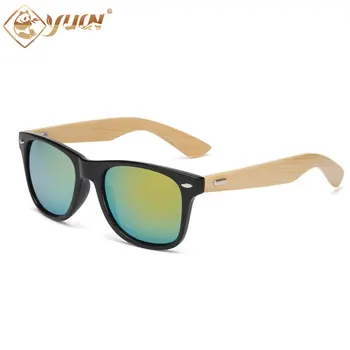 

Hot sale handmade bamboo temples sunglasses classic Color Lens Glasses Classic Retro Outdoor Travel Lentes De Sol