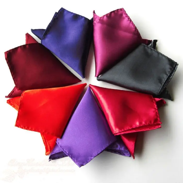 

500pcs 36colors Fashion New Mens folding Pocket Square Hanky Plain Handkerchiefs Solid Color Suit custom size Drop Shipping