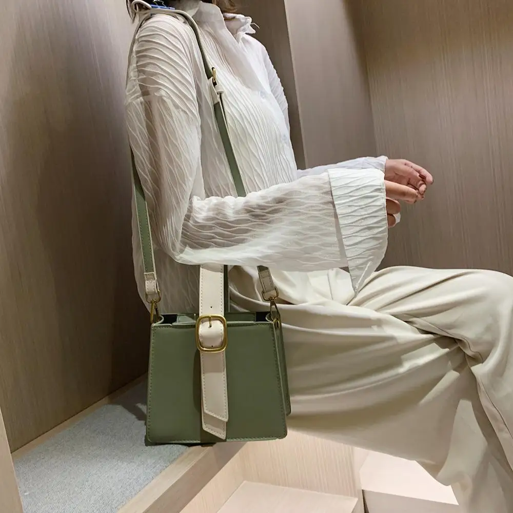 

Fashion Women's Small Shoulder Bag Retro Geometric PU Leather Luxury Handbags Women Messenger Bags Designer Cross Body Bag #20