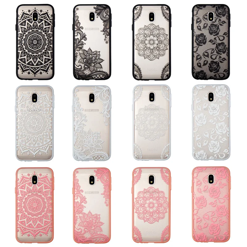 

3D Relief Flower PC+TPU 2 in 1 Cases Phone Silicone Cover Shell Funda for Samsung Galaxy J2Pro J4 J6 J8 2018 J3 J5 J7 2017 EU