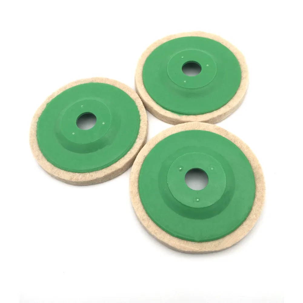 

3pcs 4 Inch Wool Polishing Pads Buffing Angle Grinder Wheel Polishing Felt Disc 100mm Polishing Pads for Abrasive Tools