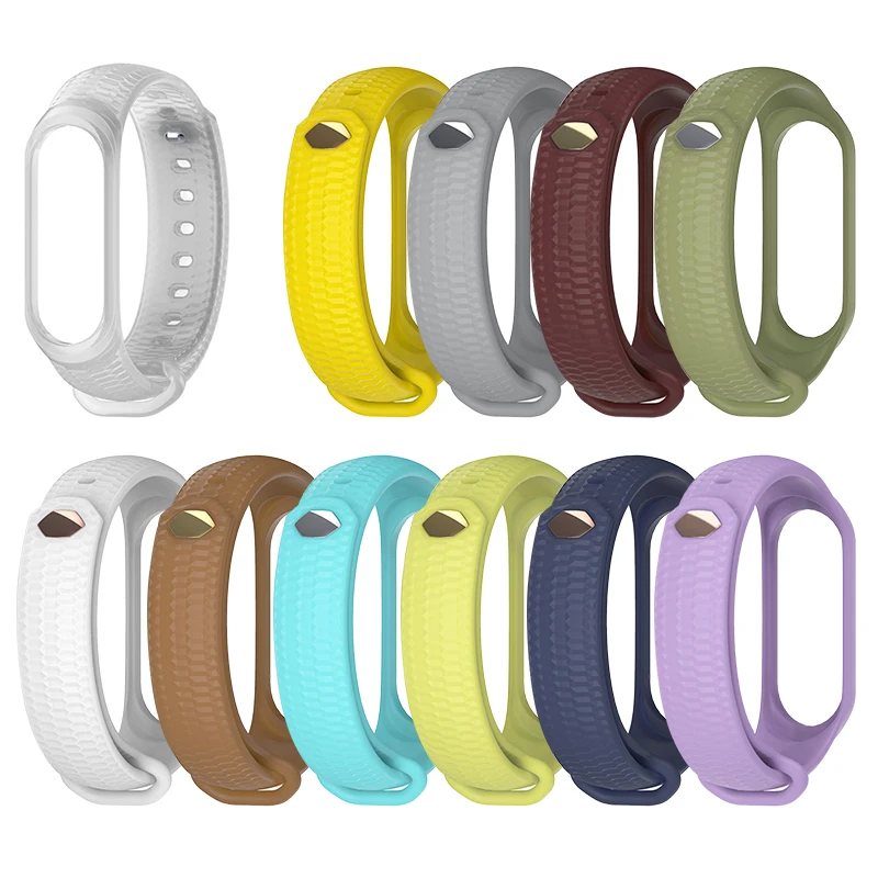 Ремешок силиконовый для Mi Band 4 сменный Браслет смарт часов Xiaomi Mi4 15