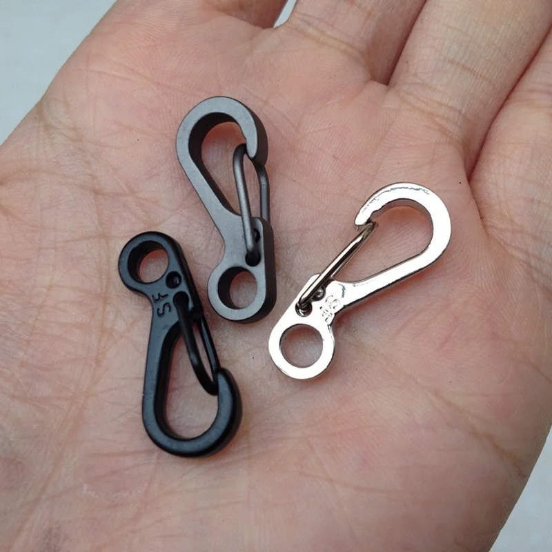 10 قطعة البسيطة SF الربيع على ظهره المشابك تسلق Carabiners المعدات بقاء EDC Paracord المفاجئة هوك Keychainl مشبك كليب