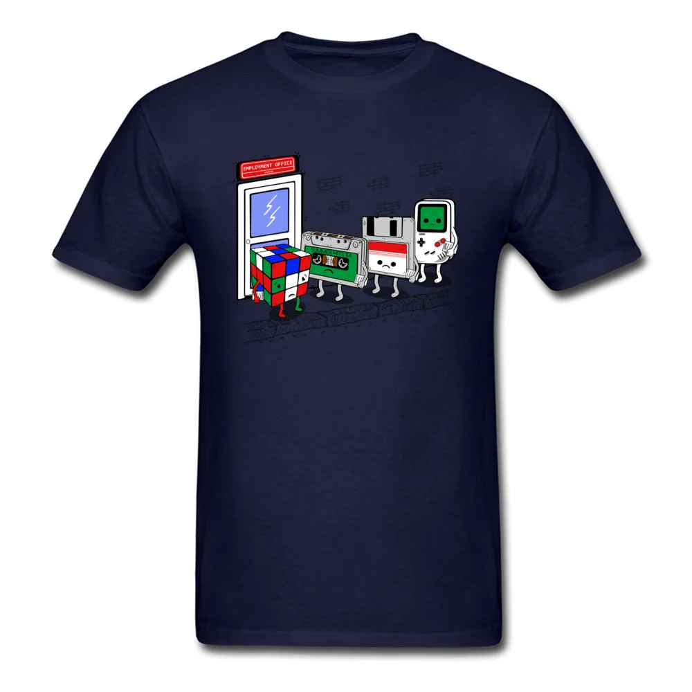 Mens Tops T Shirt employment office v2 10191 On Sale Print T Shirt 100% Cotton Fabric Short Sleeve Custom Clothing Shirt O-Neck employment office v2 10191 navy