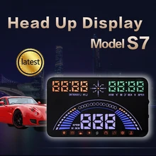 S7 HUD 5,8 дюймов автомобилей HUD Дисплей с gps OBD II лобовое стекло проектор неисправности двигателя динамический Скорость