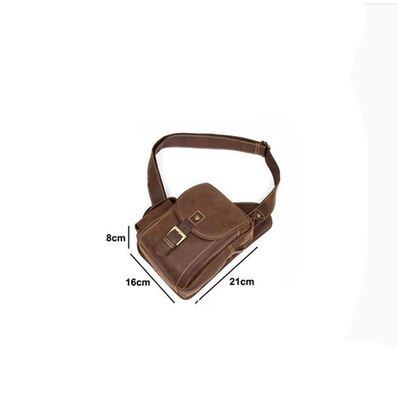 Сумка нагрудная мужская из натуральной кожи с откидной крышкой|chest bag men|bags withbag with