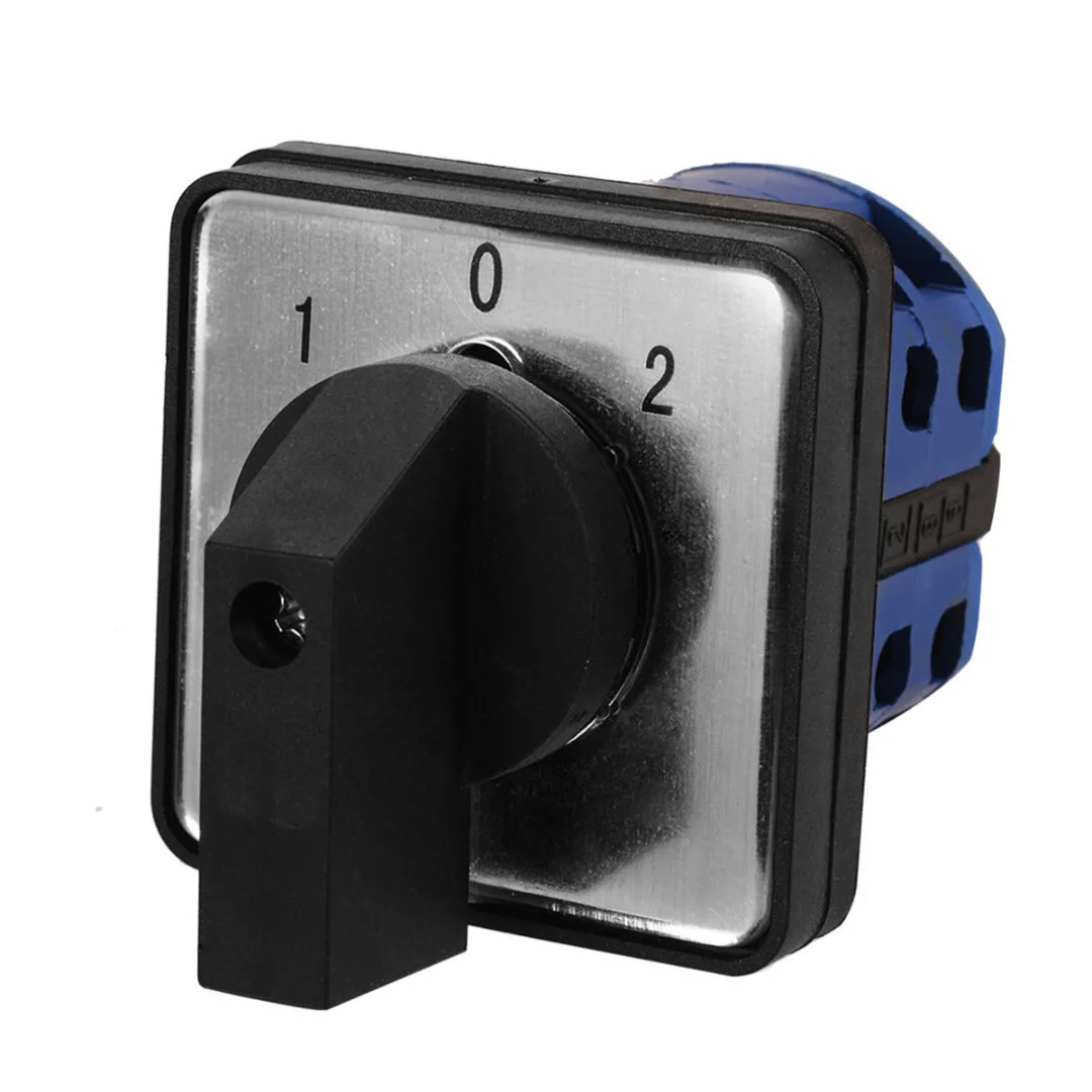 3 Positions Rotary Cam Changeover Switch On-Off-On Control Switch  + Screws LW26-20D 20A
