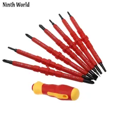 Ninth World Insulated Screwdriver Set Electrician Phillips Magnetic CR-V 14 in 1 Screwdriver Bit Hand Tools