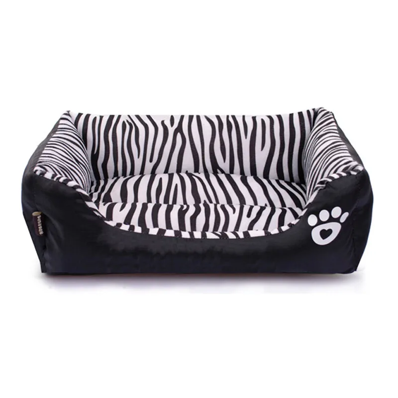 

Zebra Dog Beds Waterproof Oxford Bottom Sofa Bed for Dog Washable Puppy Bed House S/M/L