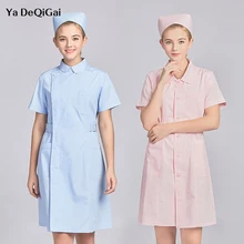 Женская медицинская рубашка с коротким рукавом, белая медицинская куртка, Униформа, медицинская лабораторная куртка, больница, доктор, тонкая, несколько цветов, медицинская сестра