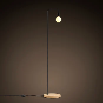 

Retro personality Black / red copper two Nordic modern fashion wrought iron floor lamp bedroom living room study floor lamp
