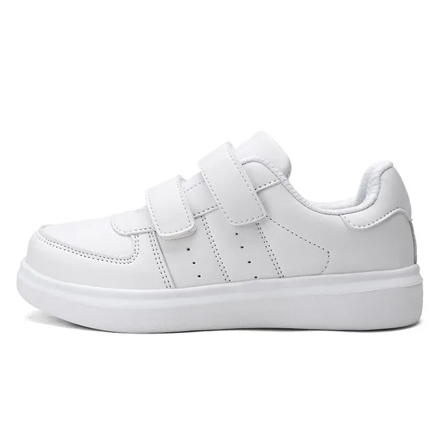 Aliexpress.com : Buy White Black Kids PU Leather Sneakers Spring Autumn ...